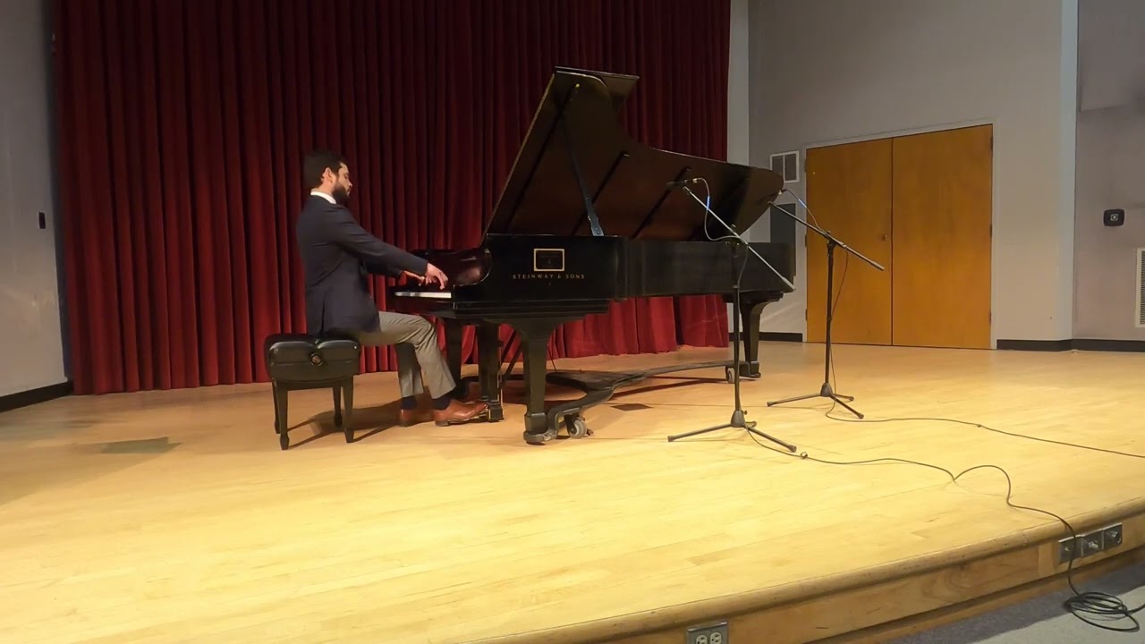 Still from the recording: Schumann's Fantasy, op. 17: first movement
